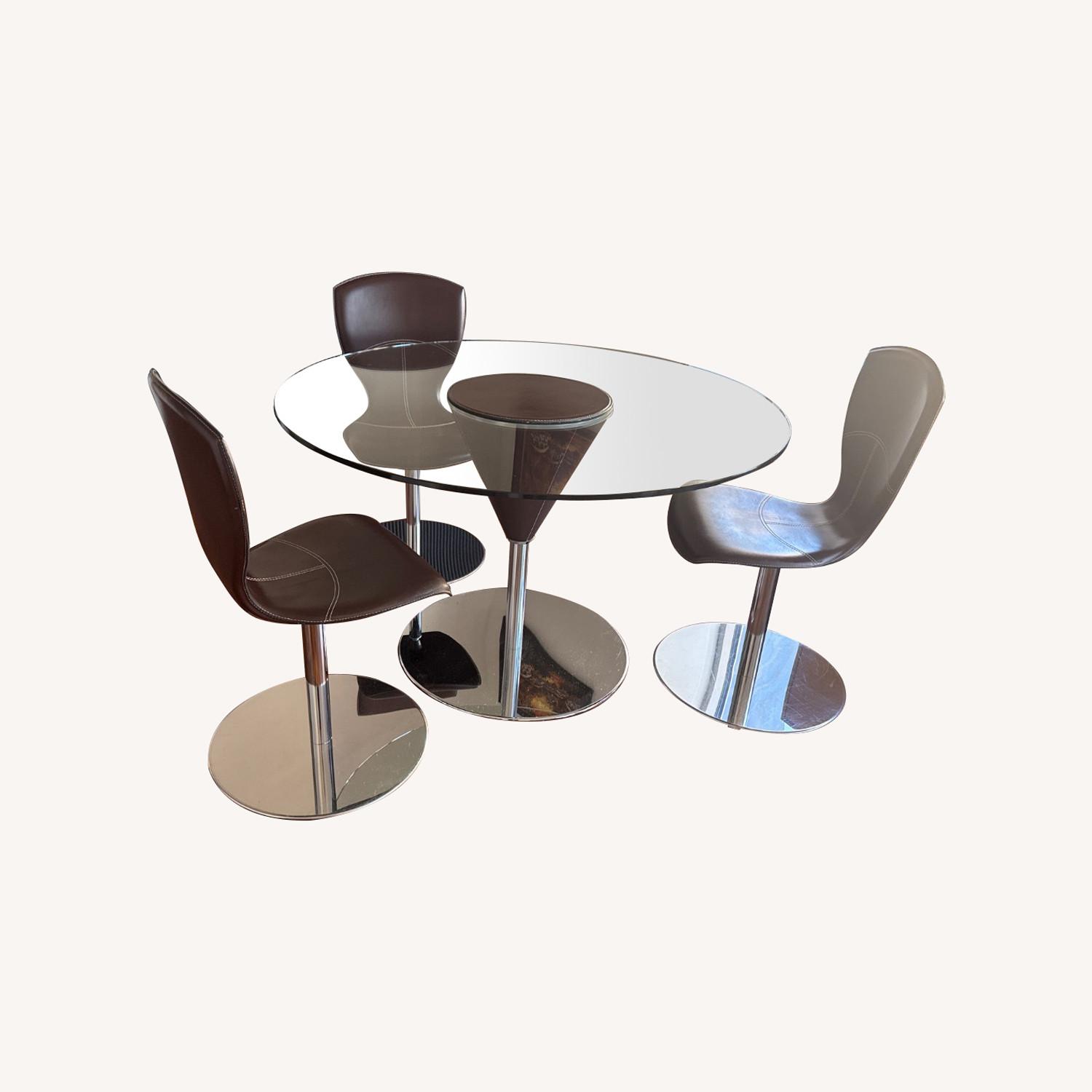 Maurice Villency Furniture Dark Brown Dining Set - image-0