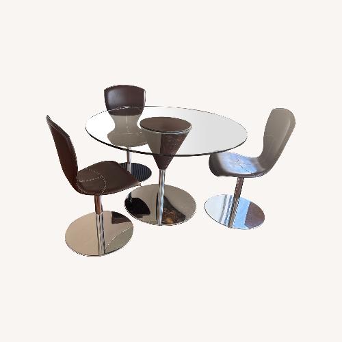 Used Maurice Villency Furniture Dark Brown Dining Set for sale on AptDeco