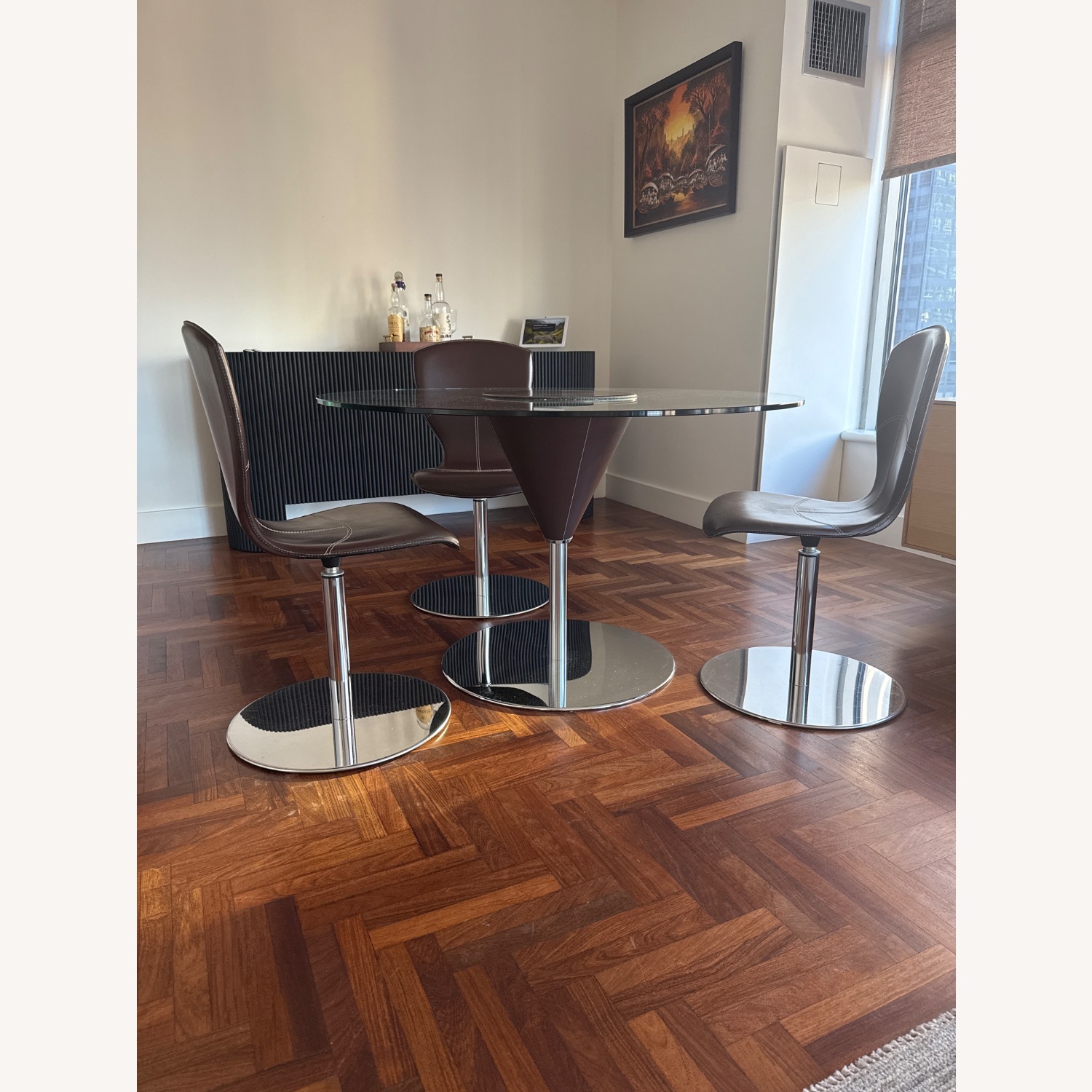 Maurice Villency Furniture Dark Brown Dining Set - image-3