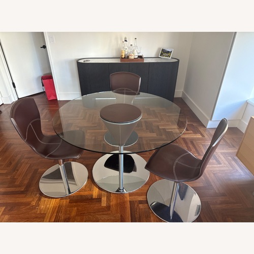 Used Maurice Villency Furniture Dark Brown Dining Set for sale on AptDeco