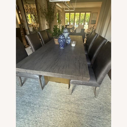 Used Restoration Hardware Dark Brown Dining Set for sale on AptDeco
