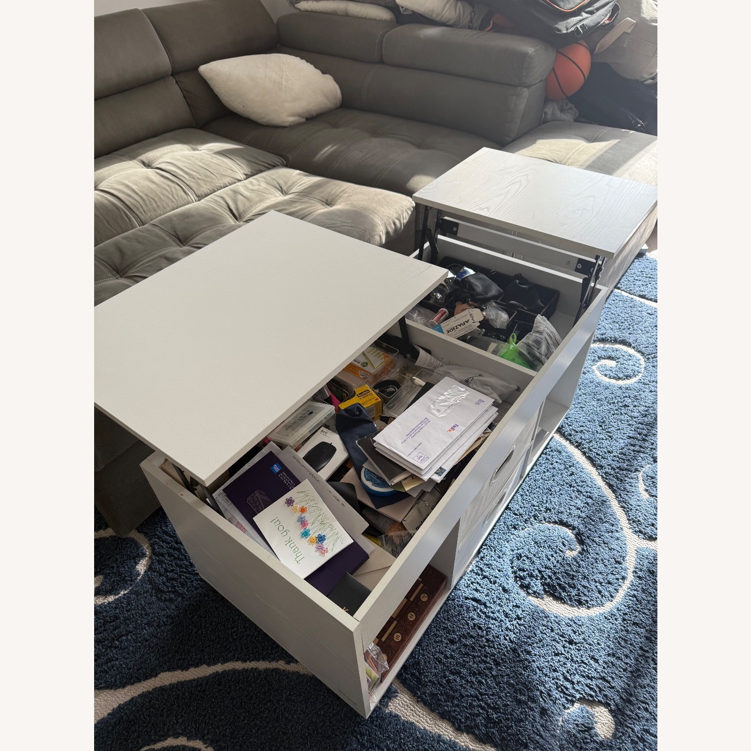 White Wood Coffee Table - image-3