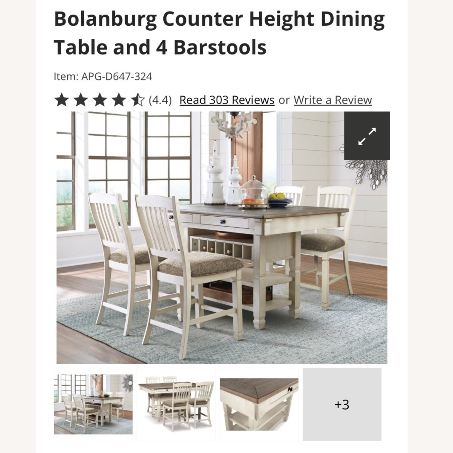 Ashley Bolanburg Counter Height Dining Set - image-4
