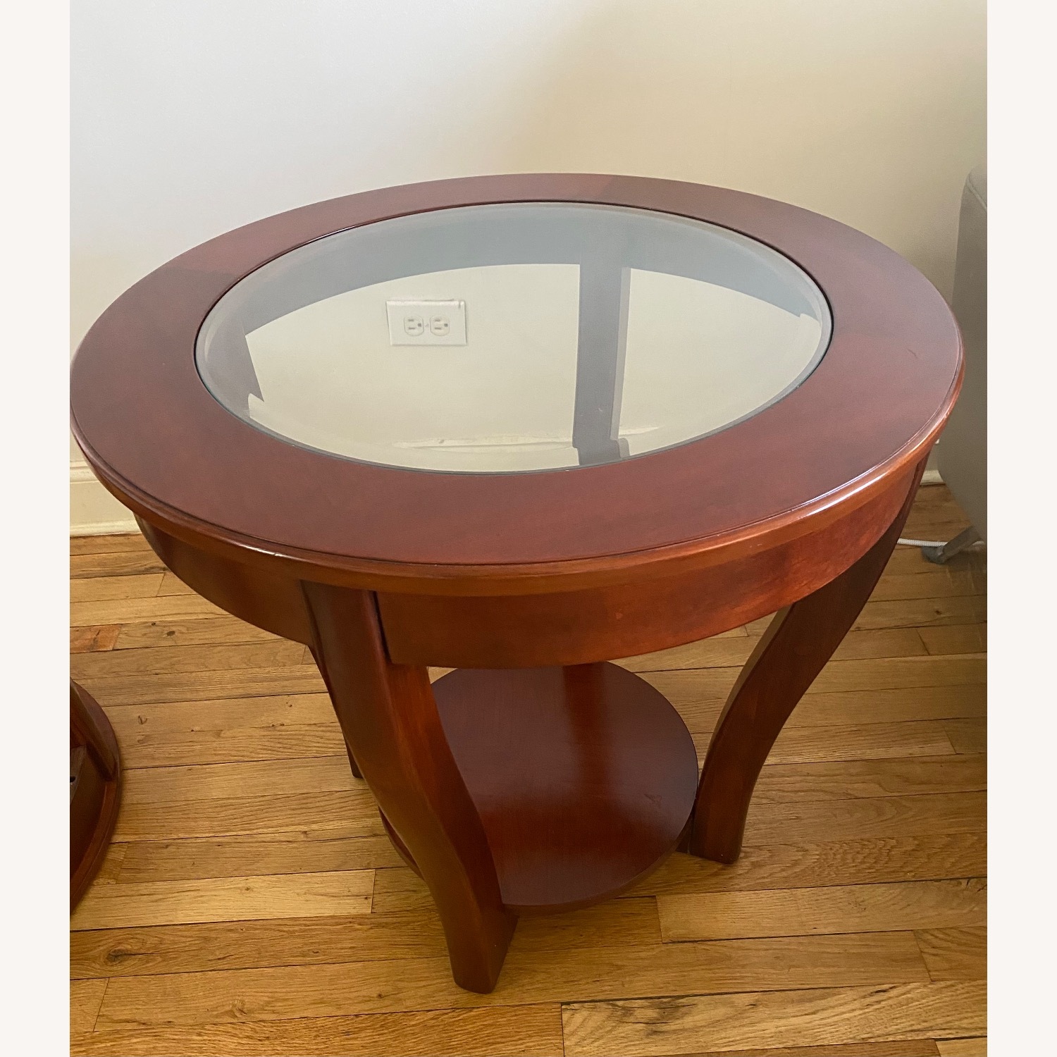 American Furniture Classic Wood -Glass Side Tables - image-6