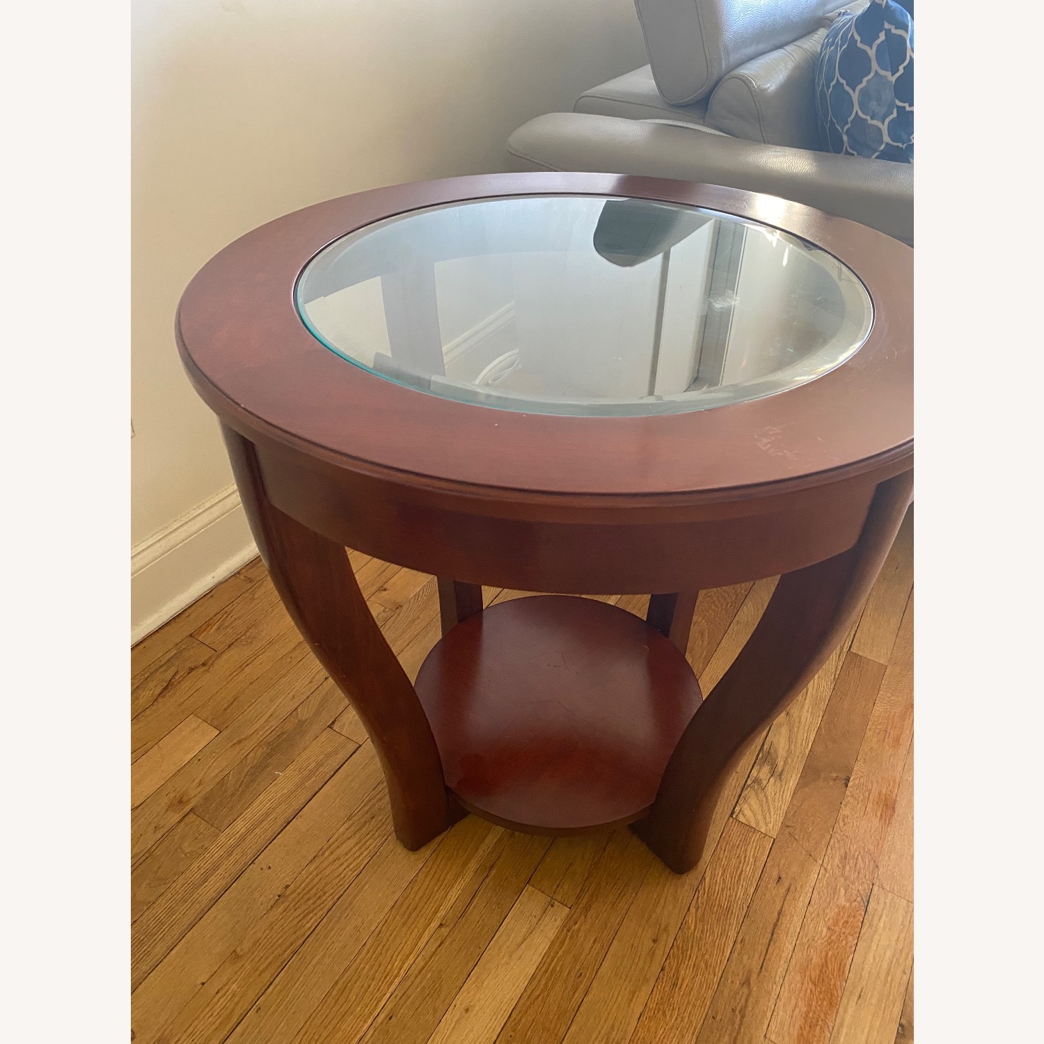 American Furniture Classic Wood -Glass Side Tables - image-7