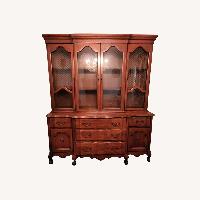 Vintage French Provincial China Cabinet 