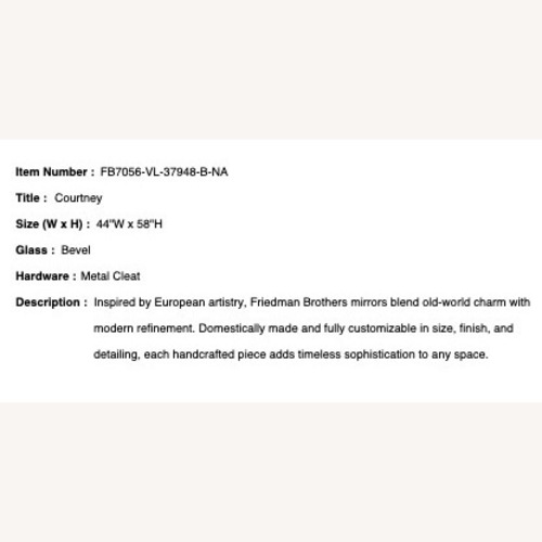 Used Friedman Brothers Classic Gold Bevel Mirror for sale on AptDeco