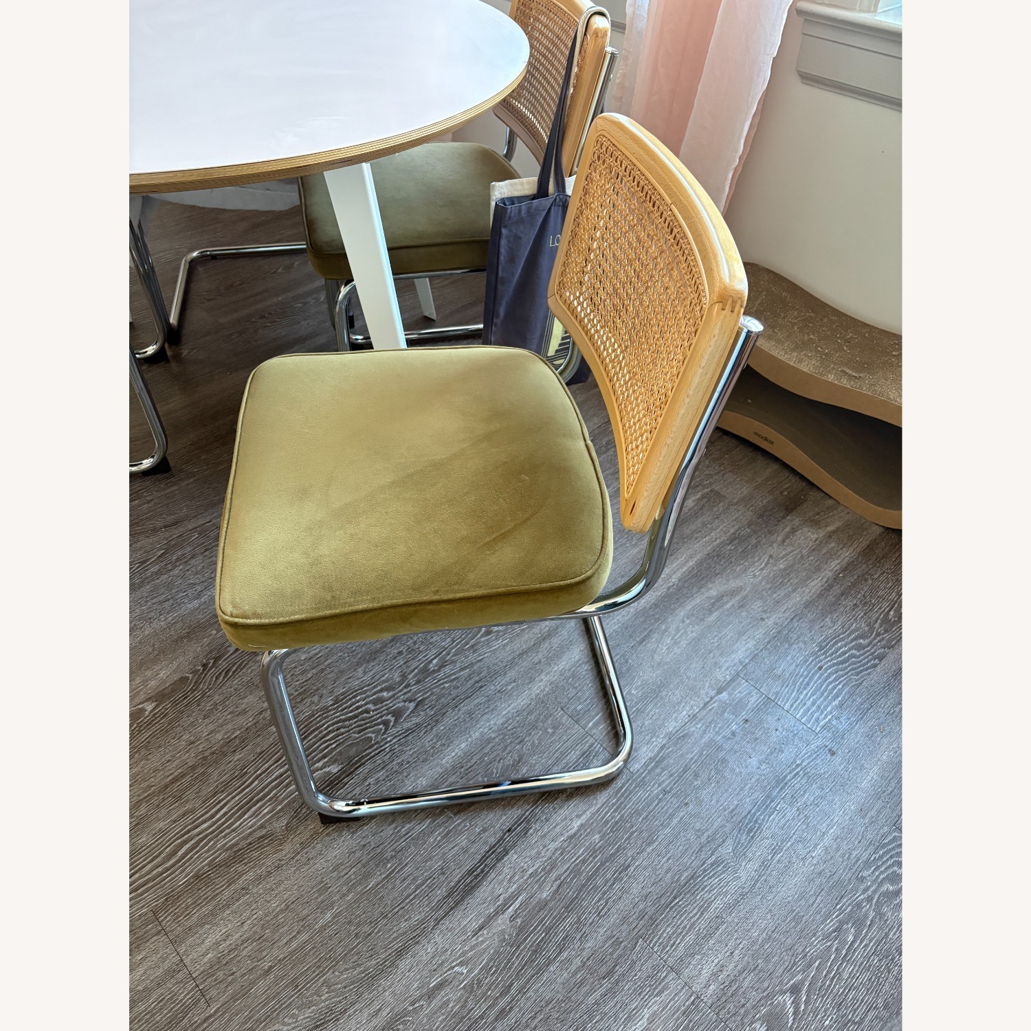 Olive Green Velvet Dining Chairs - image-2