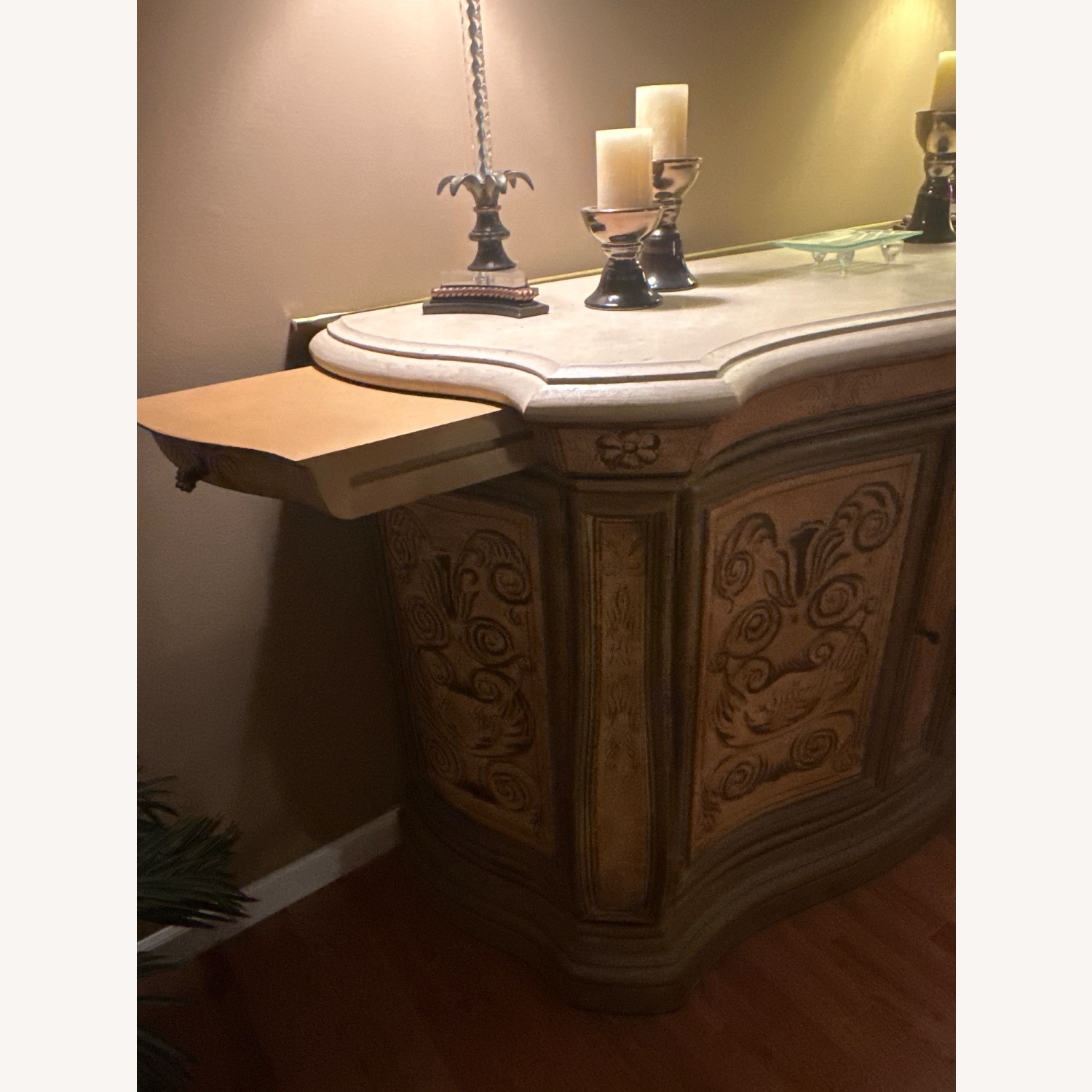 Henredon Buffet Granite Top Hand Painted - image-3