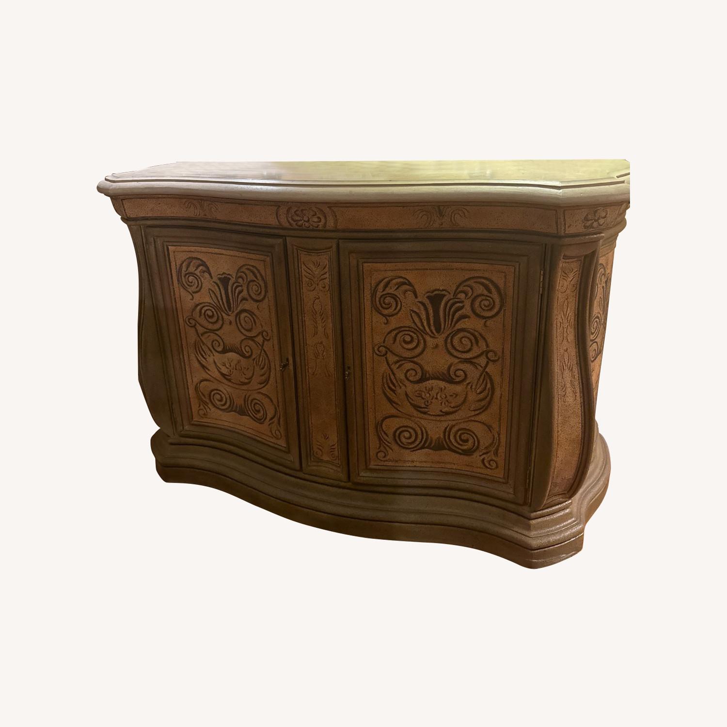 Henredon Buffet Granite Top Hand Painted - image-13