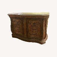 Henredon Buffet Granite Top Hand Painted 