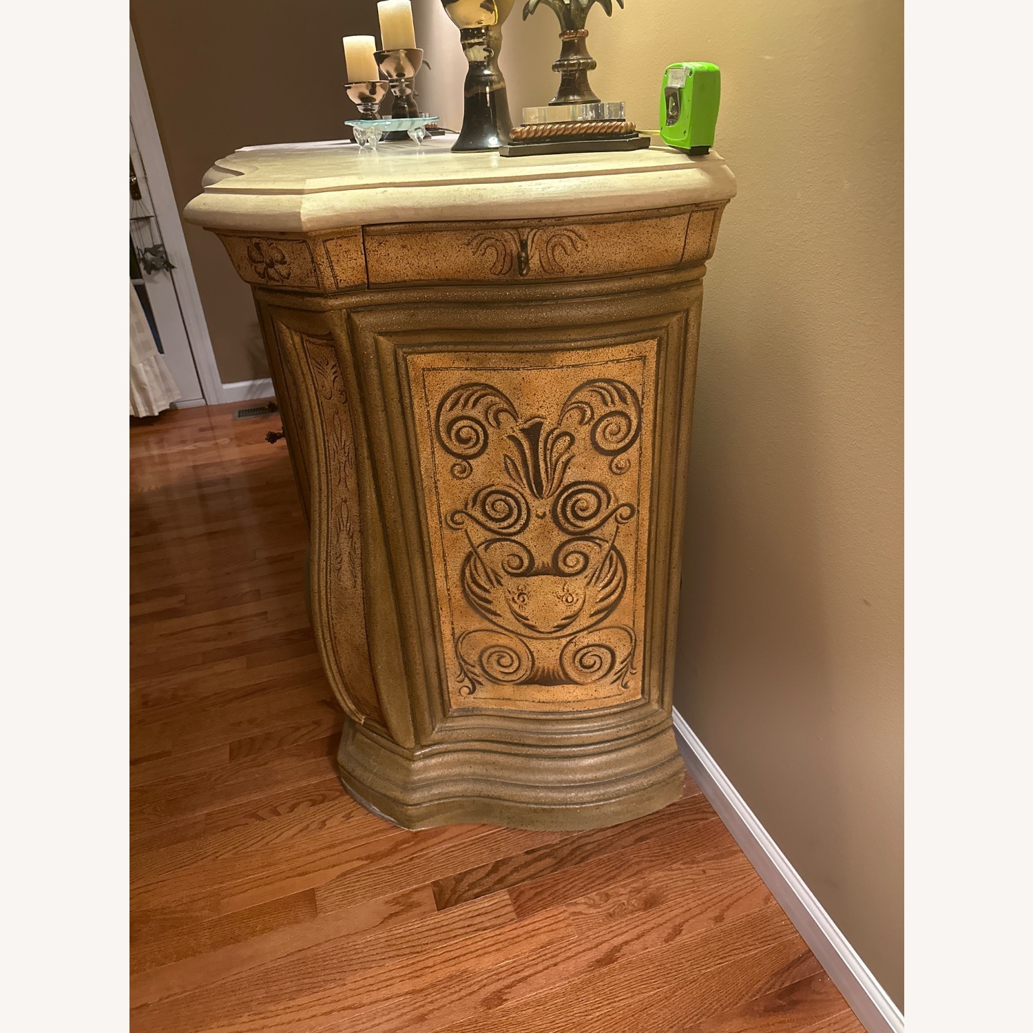 Henredon Buffet Granite Top Hand Painted - image-2