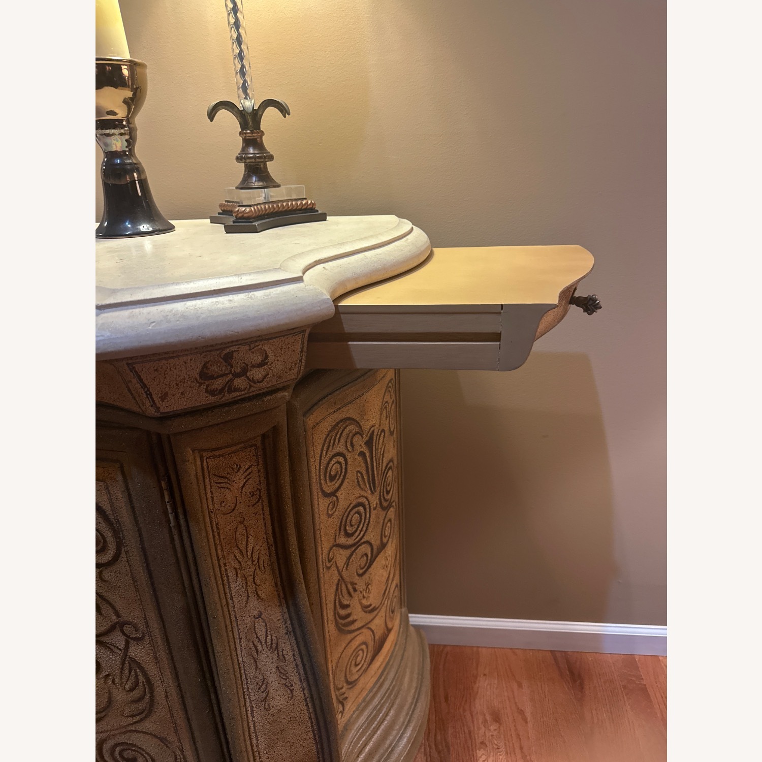 Henredon Buffet Granite Top Hand Painted - image-9