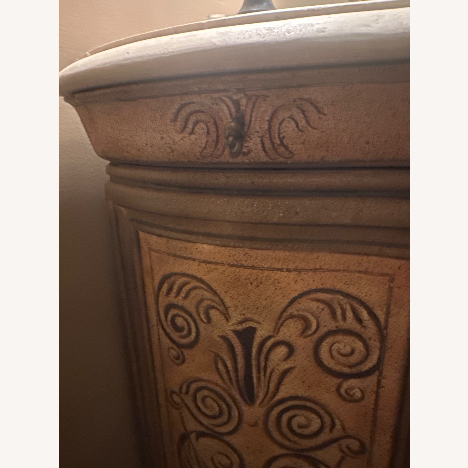 Henredon Buffet Granite Top Hand Painted - image-11