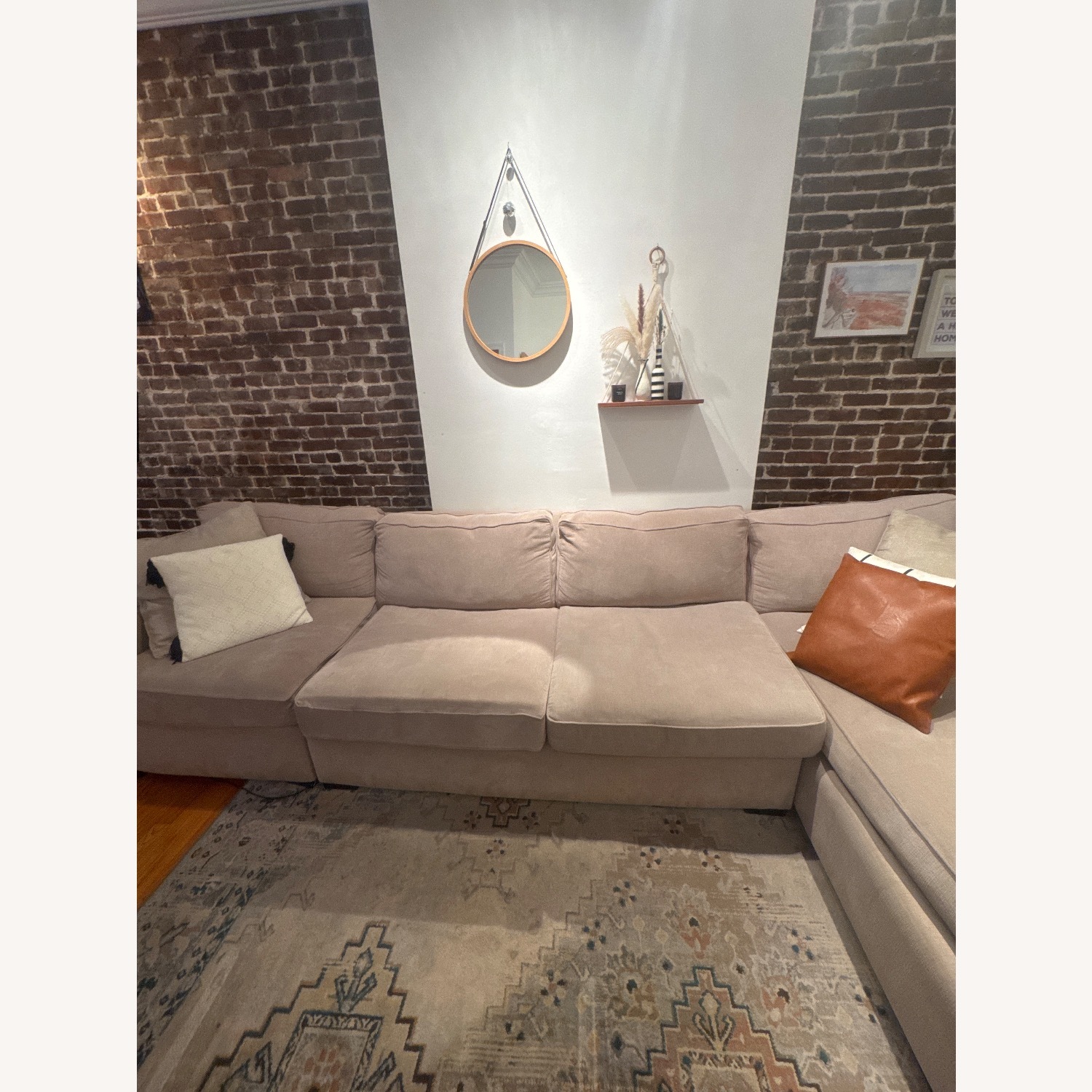 Macy's Natural Fabric 3+ Piece Sectional - image-4