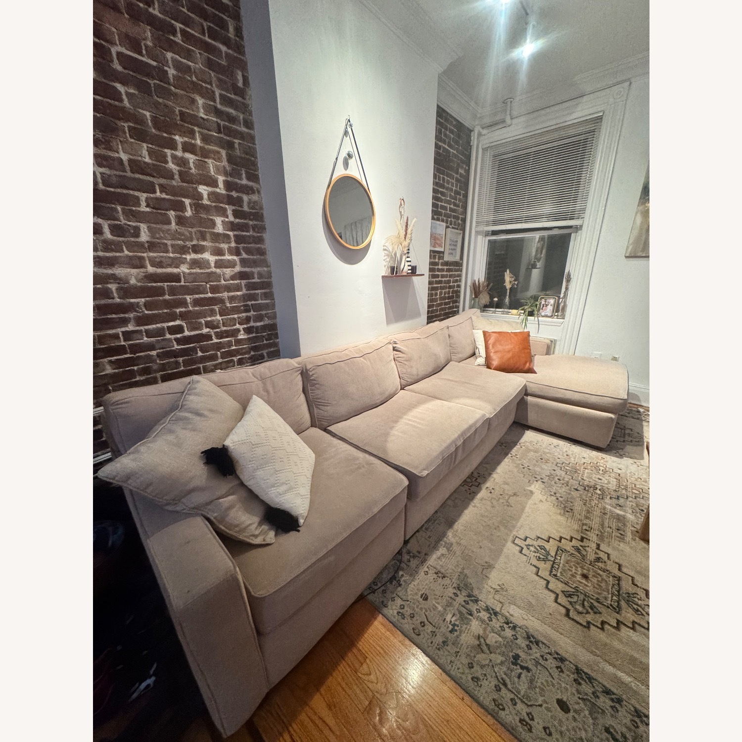 Macy's Natural Fabric 3+ Piece Sectional - image-1