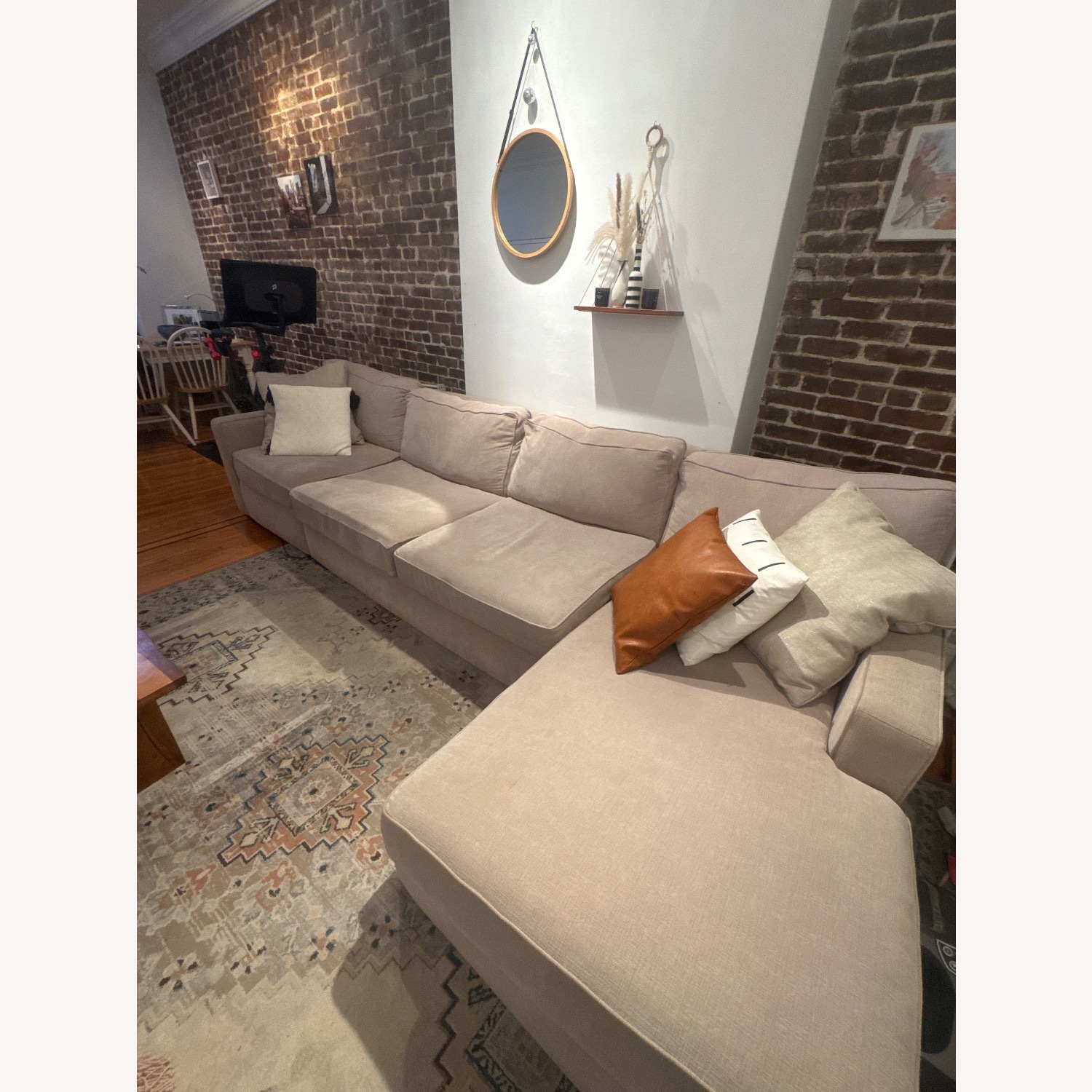 Macy's Natural Fabric 3+ Piece Sectional - image-3