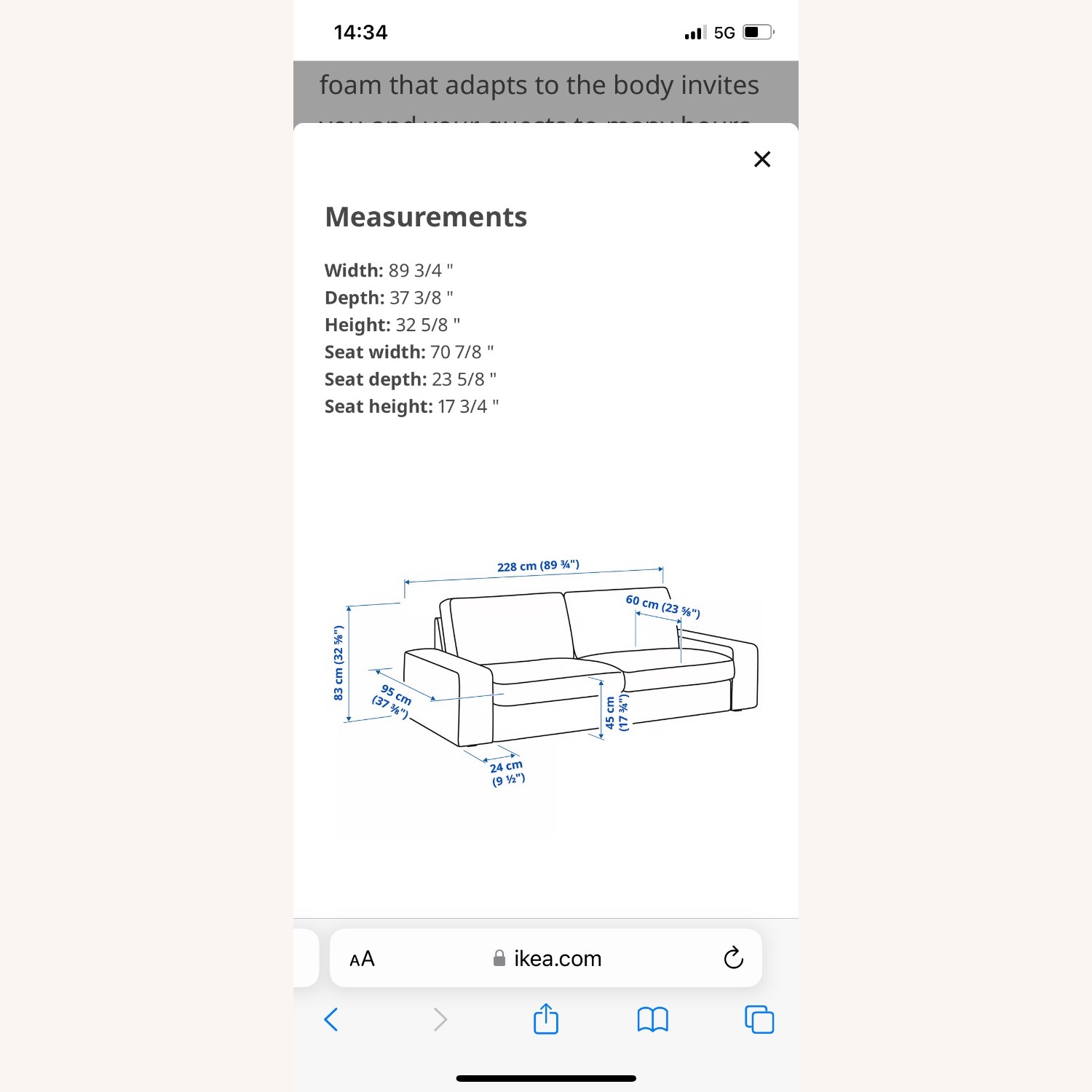 IKEA Kivik Green Fabric 3+ Seater Sofa - image-6