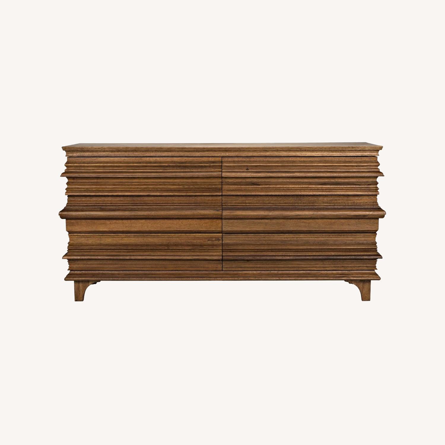 Noir Bernard 6-drawer Double Dresser-Walnut - image-0