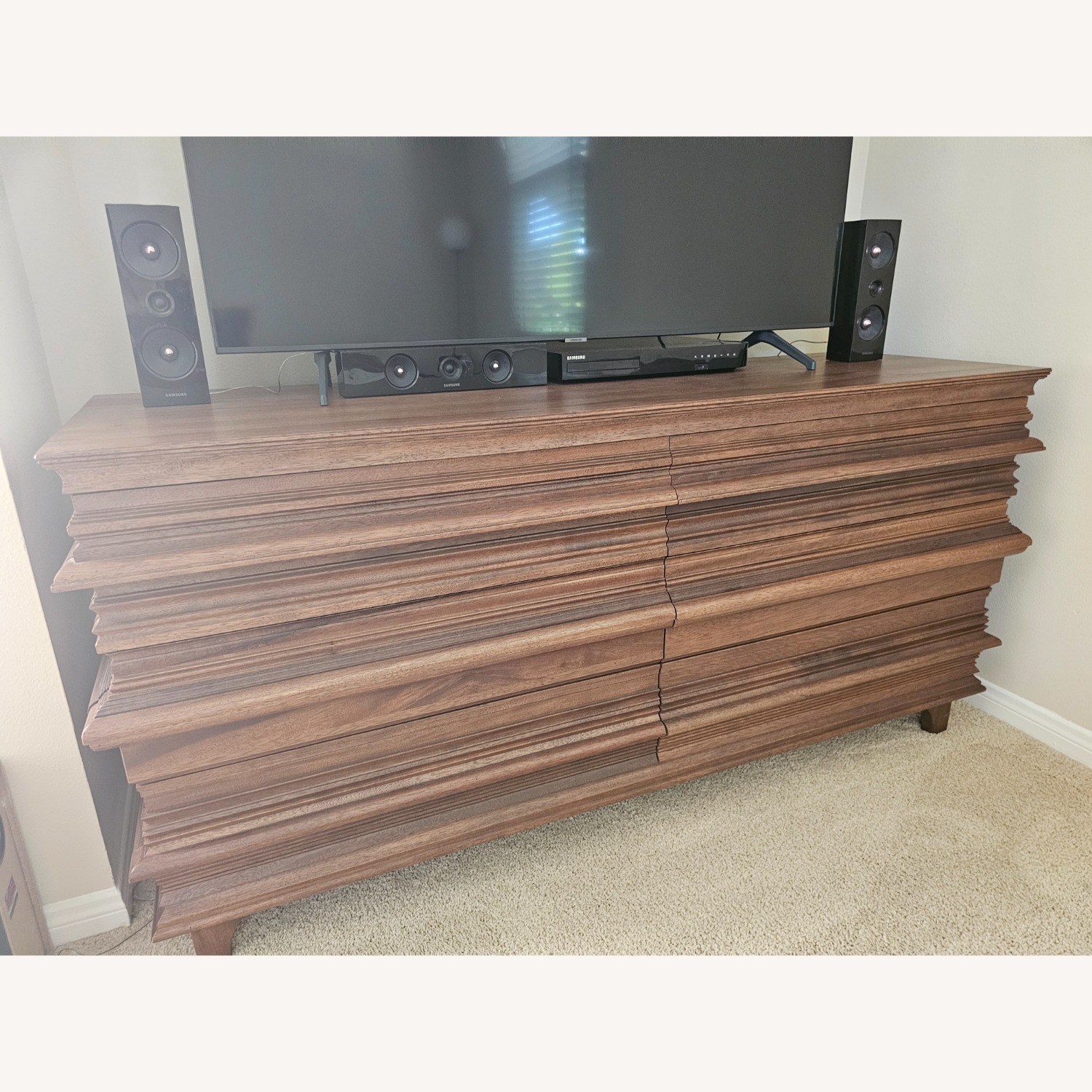 Noir Bernard 6-drawer Double Dresser-Walnut - image-2