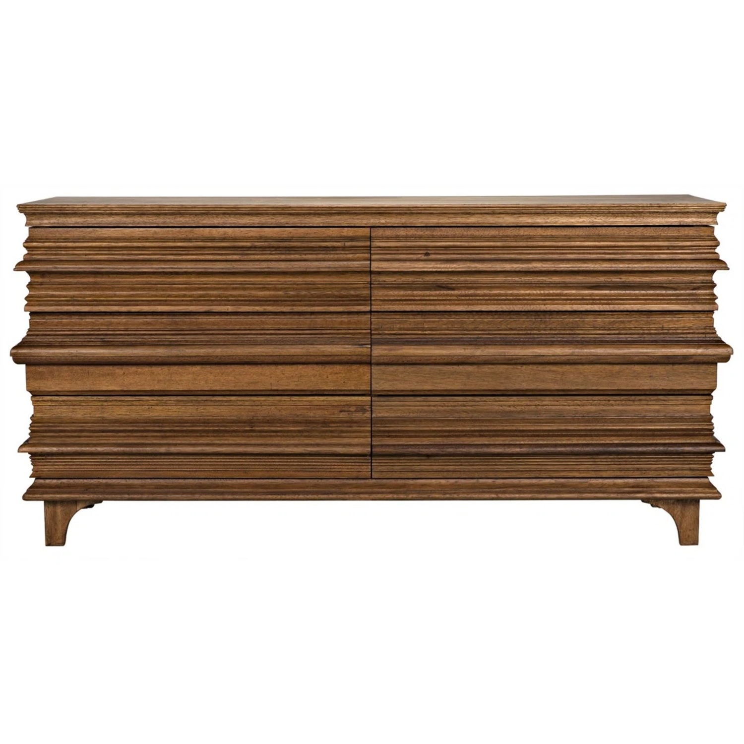 Noir Bernard 6-drawer Double Dresser-Walnut - image-4