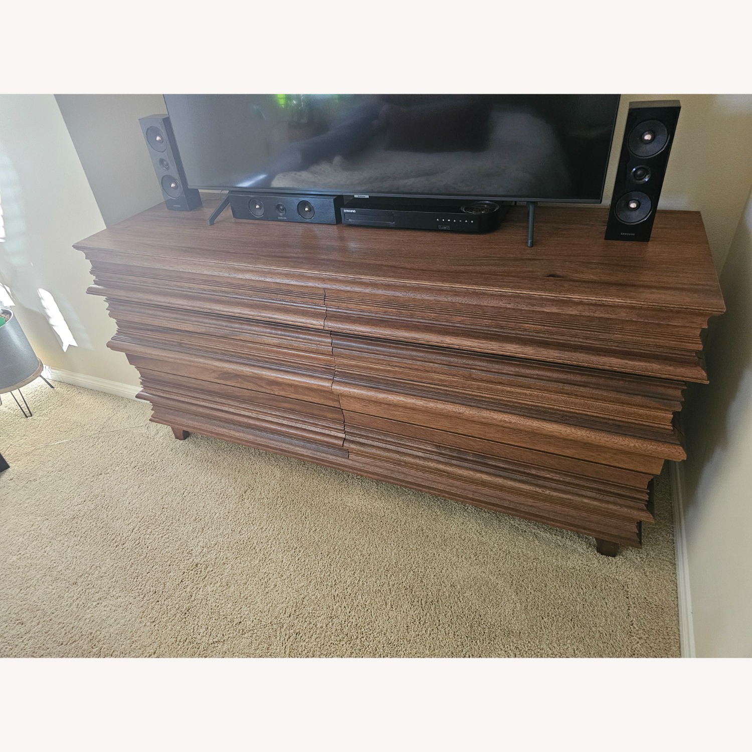 Noir Bernard 6-drawer Double Dresser-Walnut - image-3