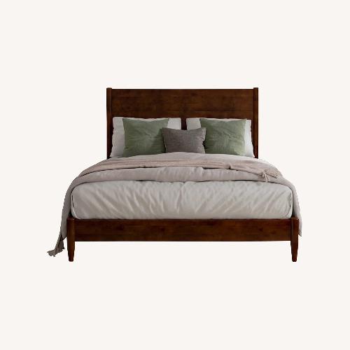 Used Wayfair Dark Brown Wood King Bed for sale on AptDeco