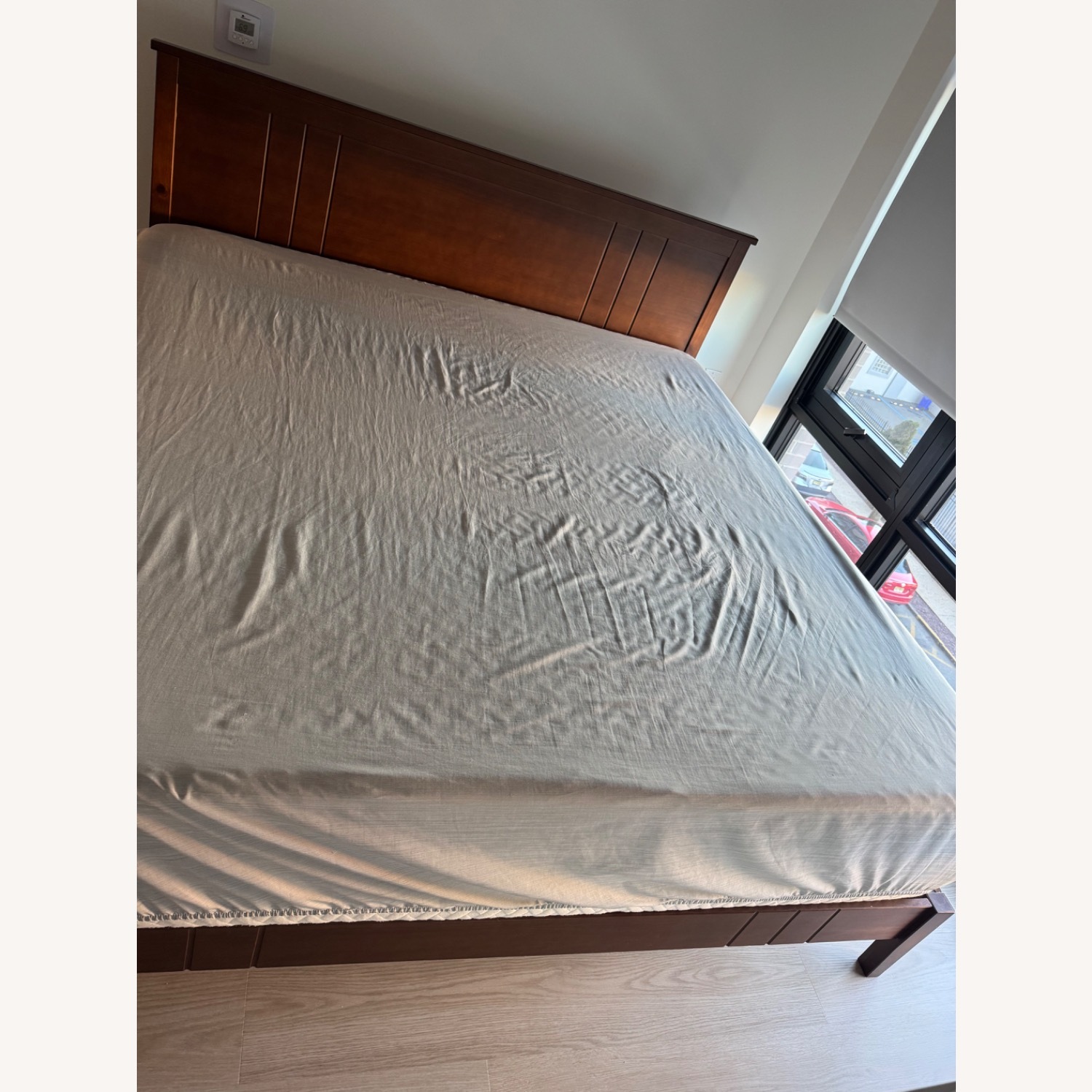 Wayfair Dark Brown Wood King Bed - image-6