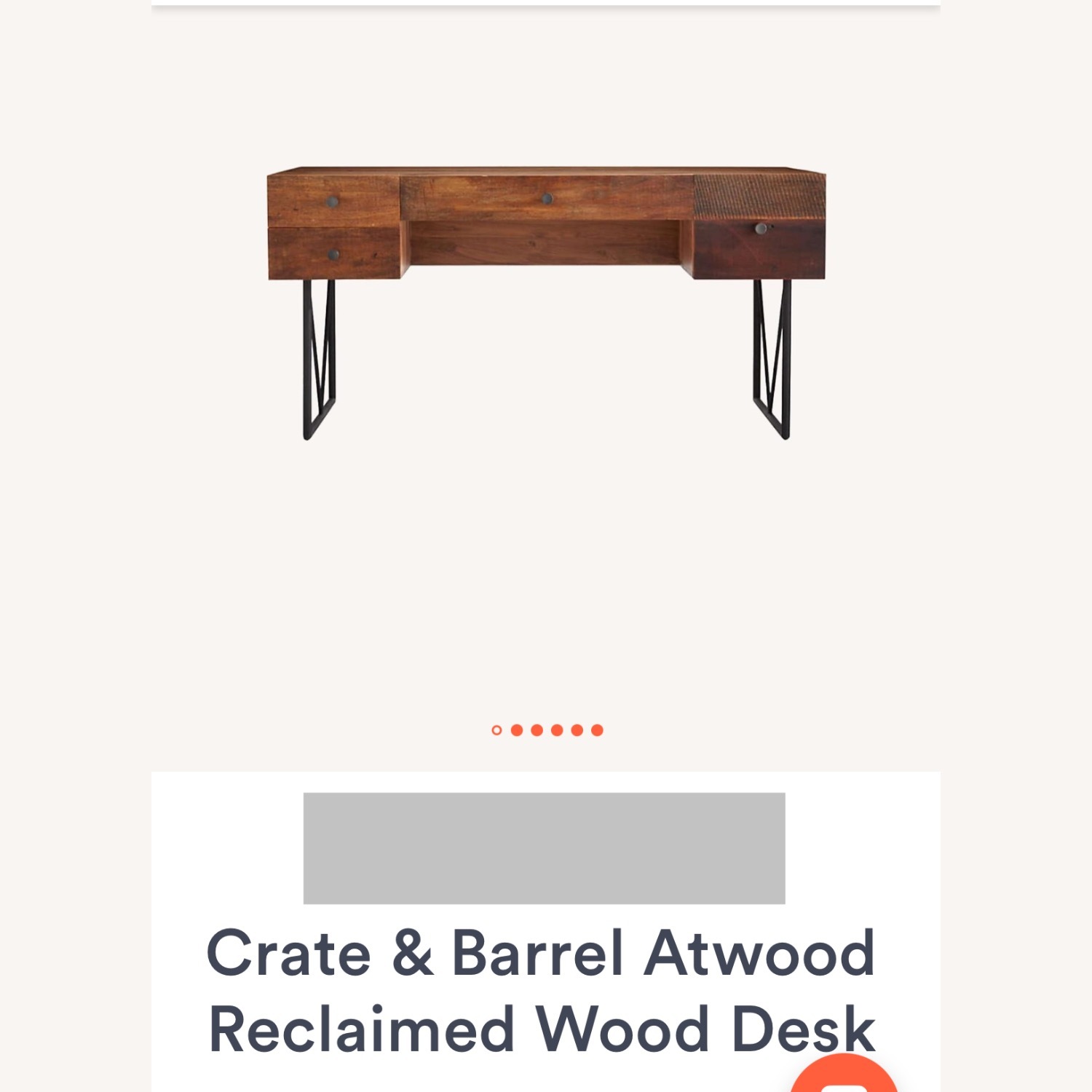 Crate & Barrel Atwood Natural Desk - image-4