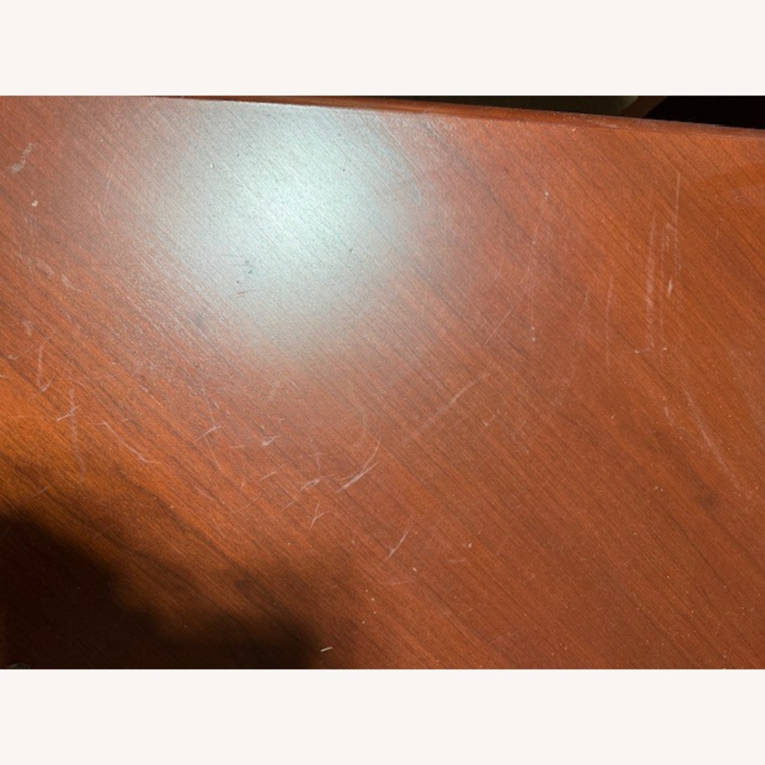 Cherry Wood Desk Bow Front 2 Piece Set  - image-5