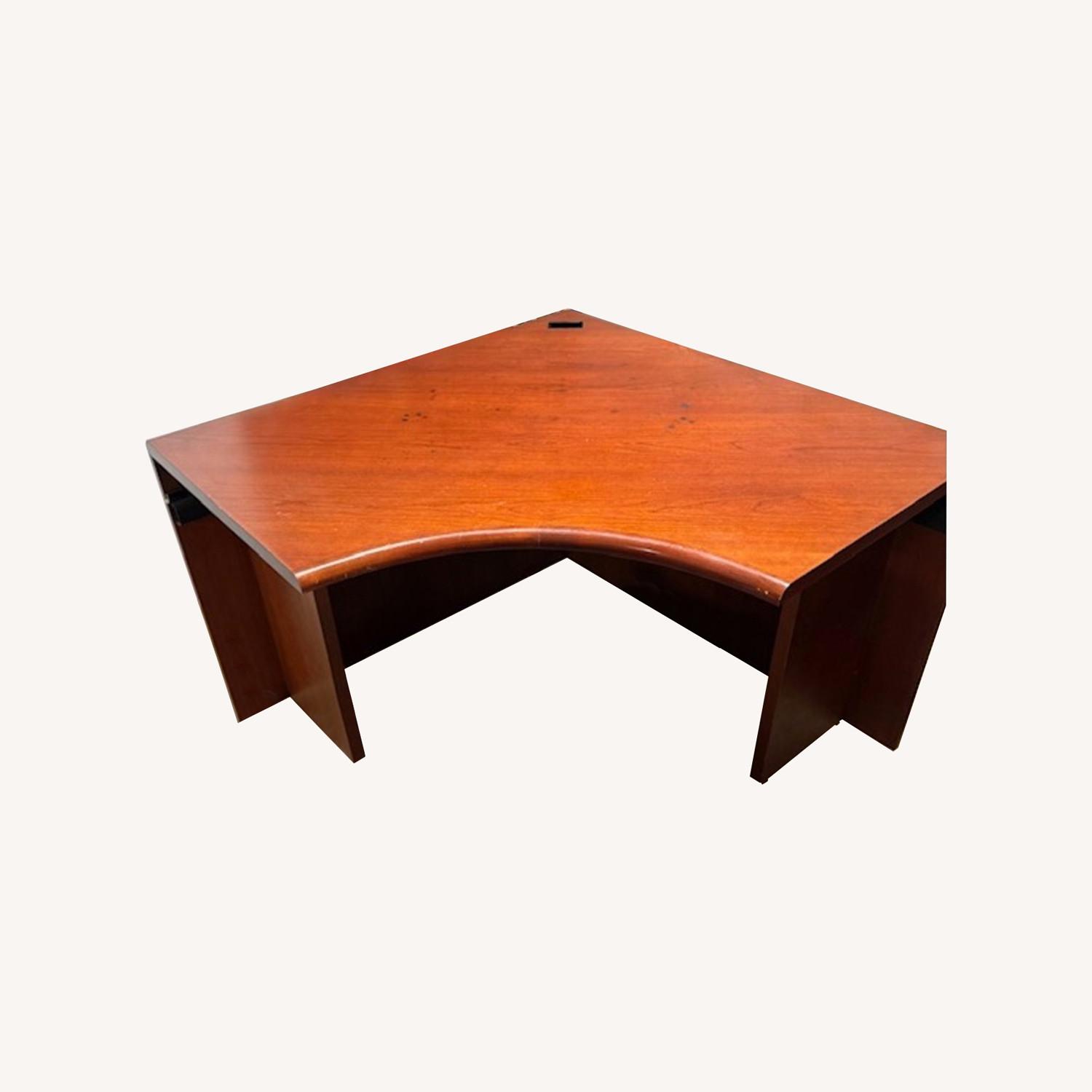 Cherry Wood Corner Desk  - image-0