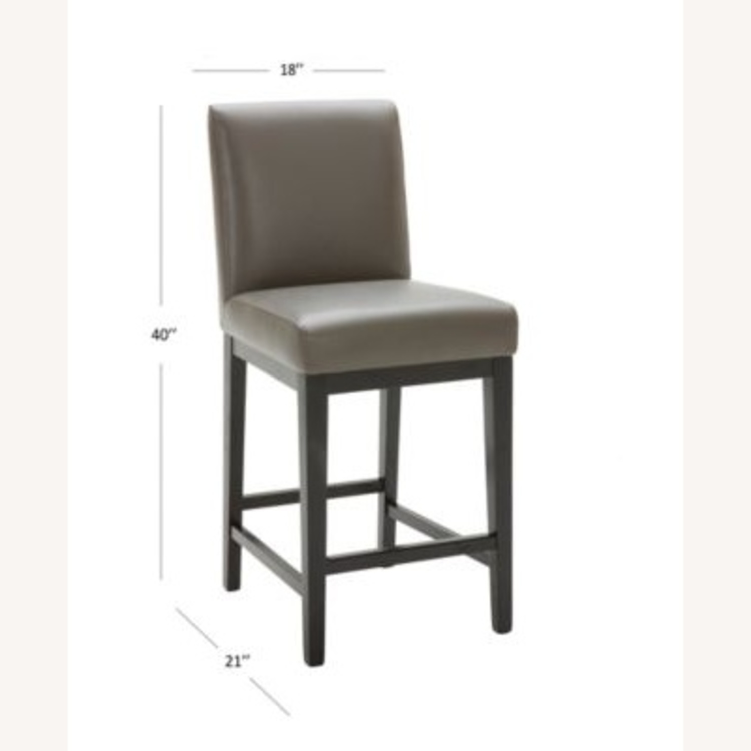 Macy's Dark Gray Leather Dining Chairs - image-7