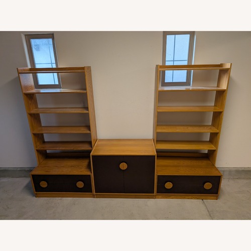 Used Vintage/Antique Light Brown Wood Bookcase for sale on AptDeco