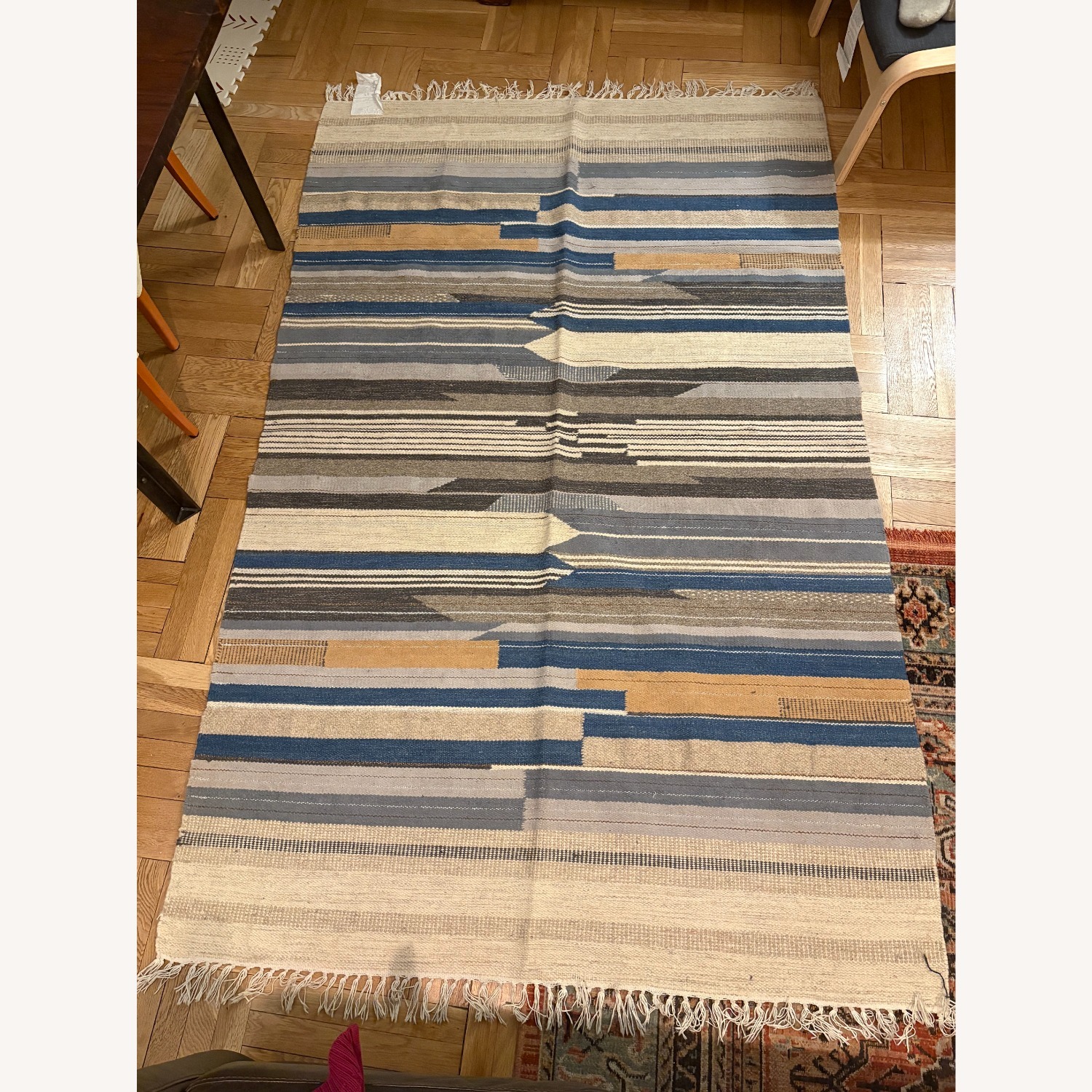  Mixed Stripe Wool Rug - image-1