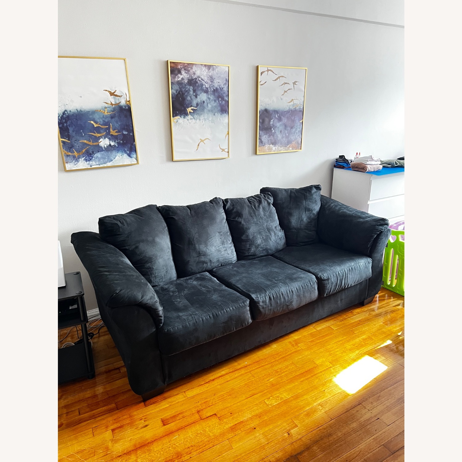 Ashley Furniture Black 3+ Seater Sofa - image-2