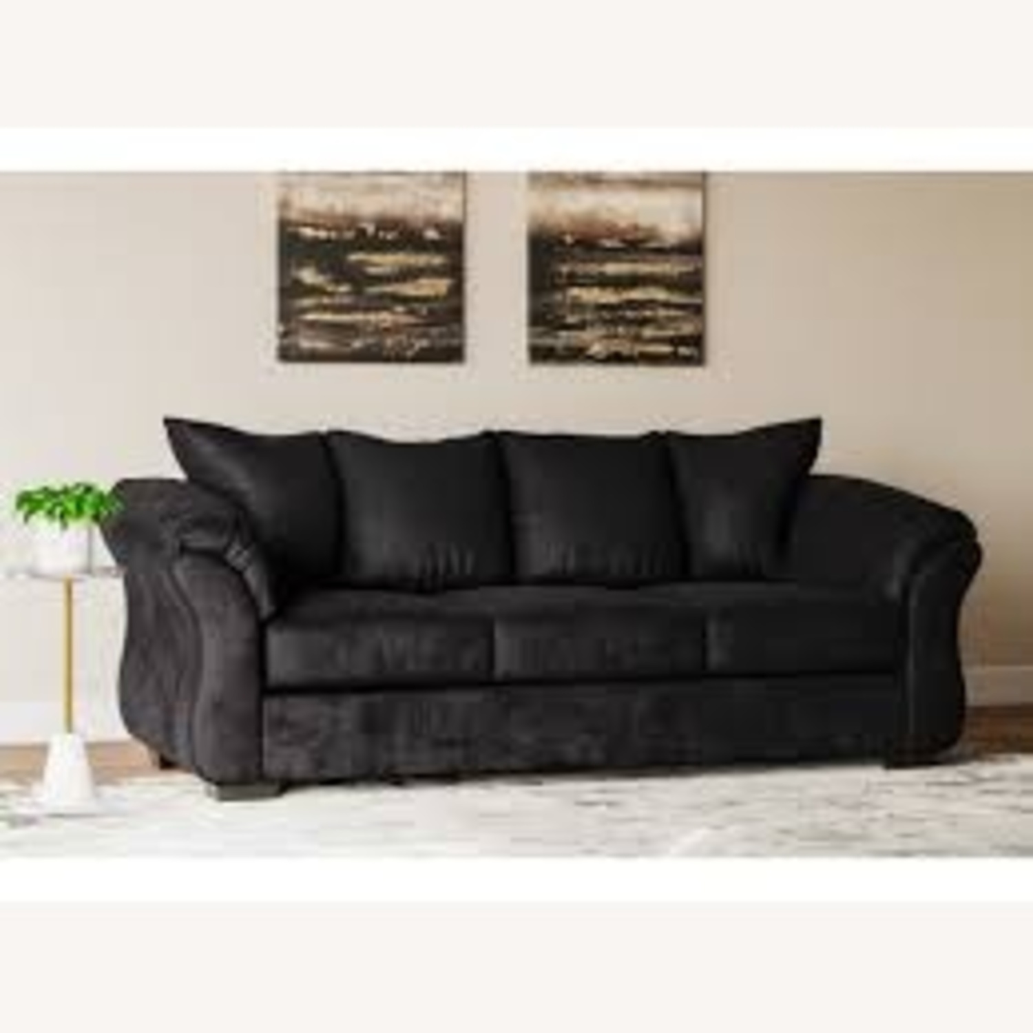 Ashley Furniture Black 3+ Seater Sofa - image-8