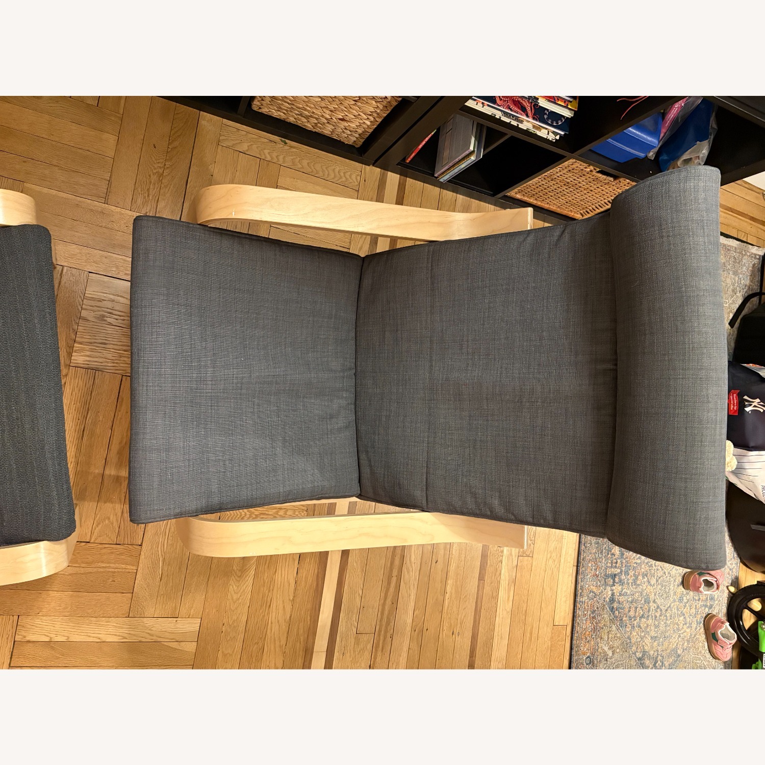 IKEA POÄNG Dark Gray with ottoman - image-4