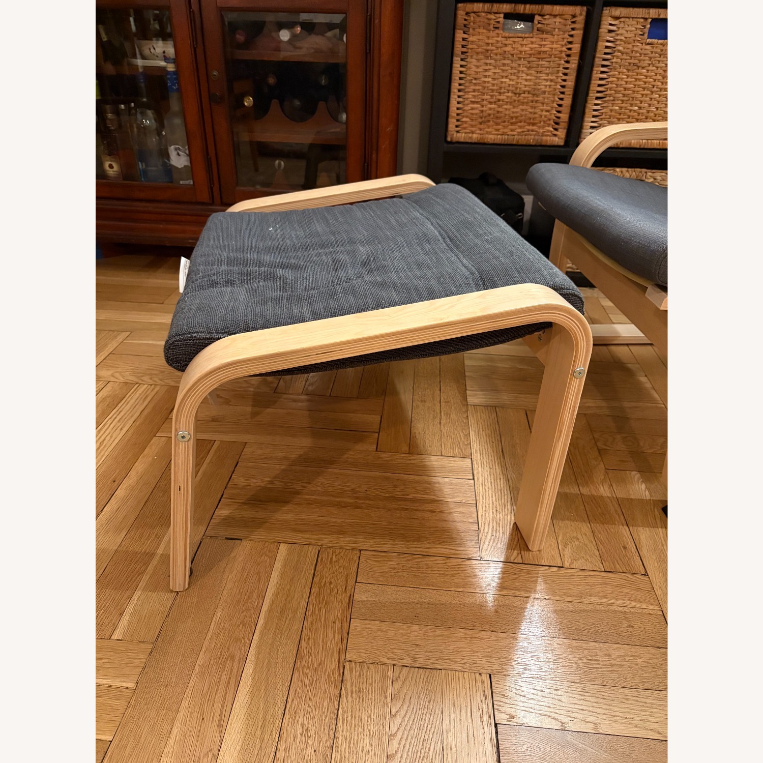 IKEA POÄNG Dark Gray with ottoman - image-3