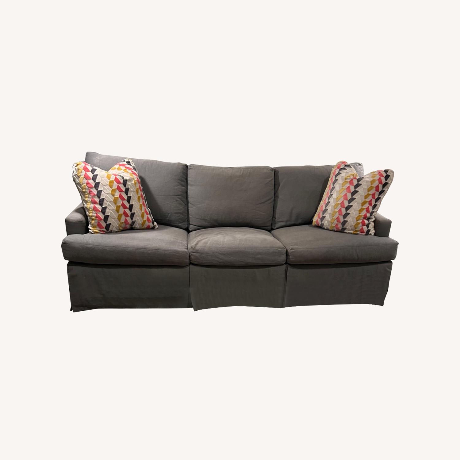 Lee Industries Light Gray Sleeper Sofa - image-0