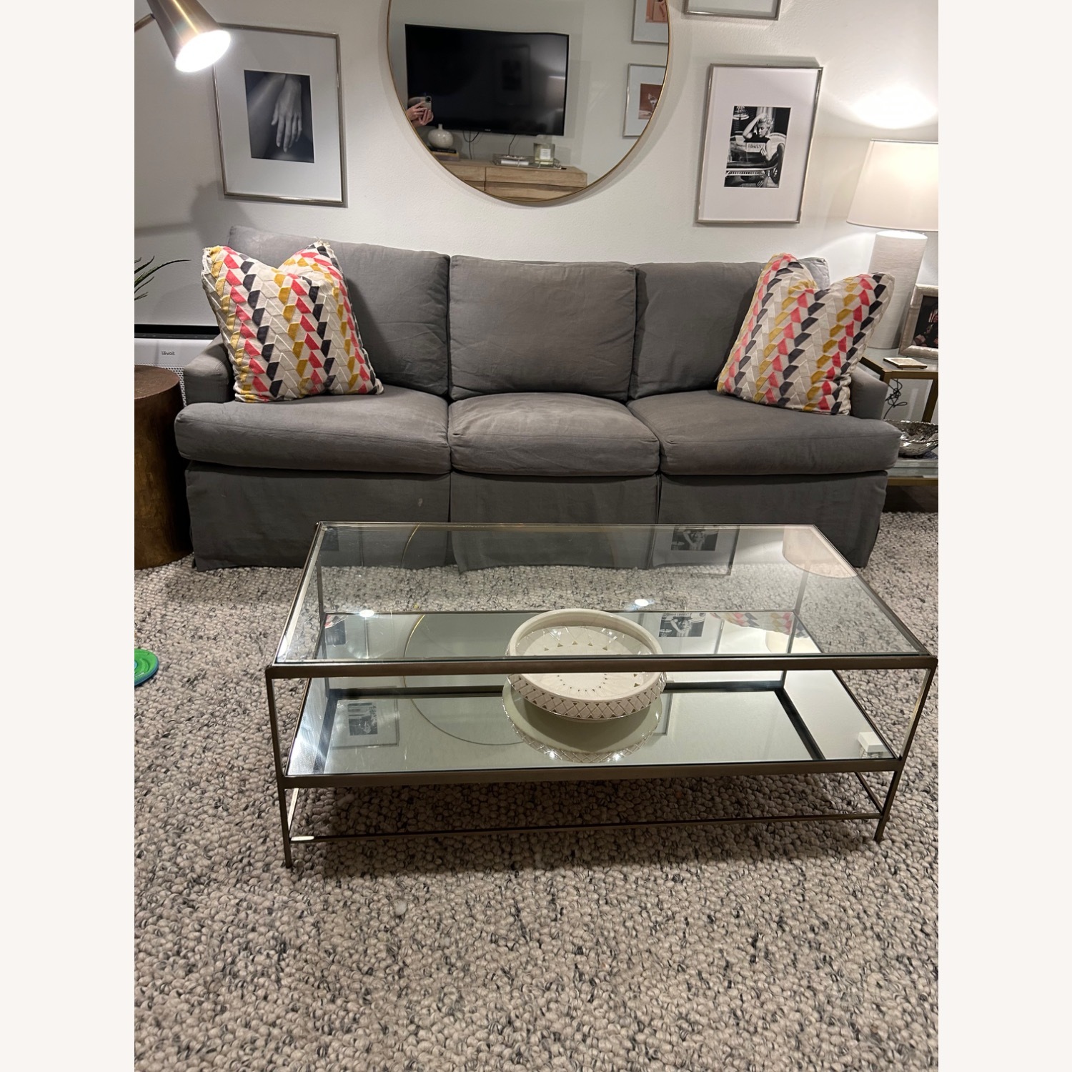 Lee Industries Light Gray Sleeper Sofa - image-4