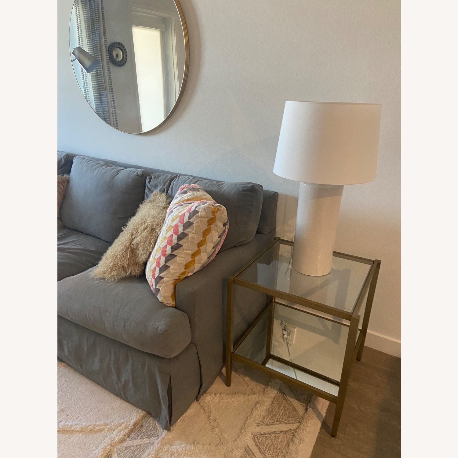 Lee Industries Light Gray Sleeper Sofa - image-3