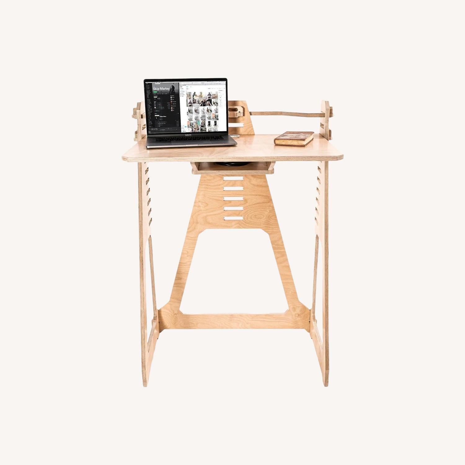 Work From Home Desks Natural Wood Desk - image-0