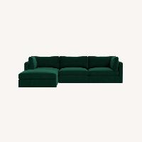 Interior Define Green Velvet 4 Piece Sectional