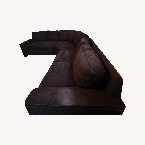 Used Dark Brown Fabric 5 Piece Sectional for sale on AptDeco