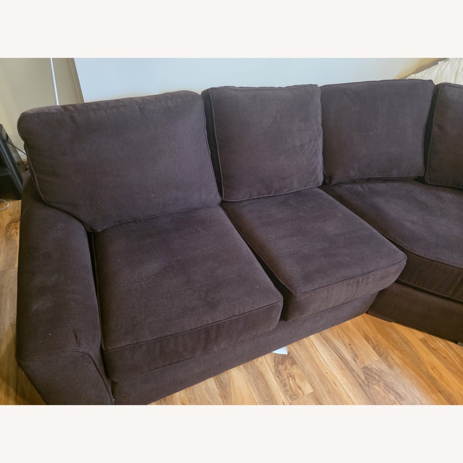 Dark Brown Fabric 5 Piece Sectional - image-5