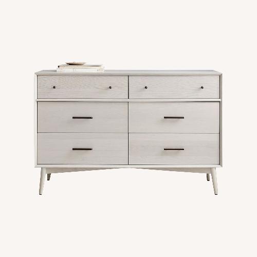 Used West Elm Mid Century Light Gray Wood Dresser for sale on AptDeco