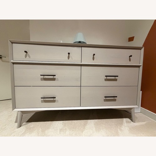 Used West Elm Mid Century Light Gray Wood Dresser for sale on AptDeco