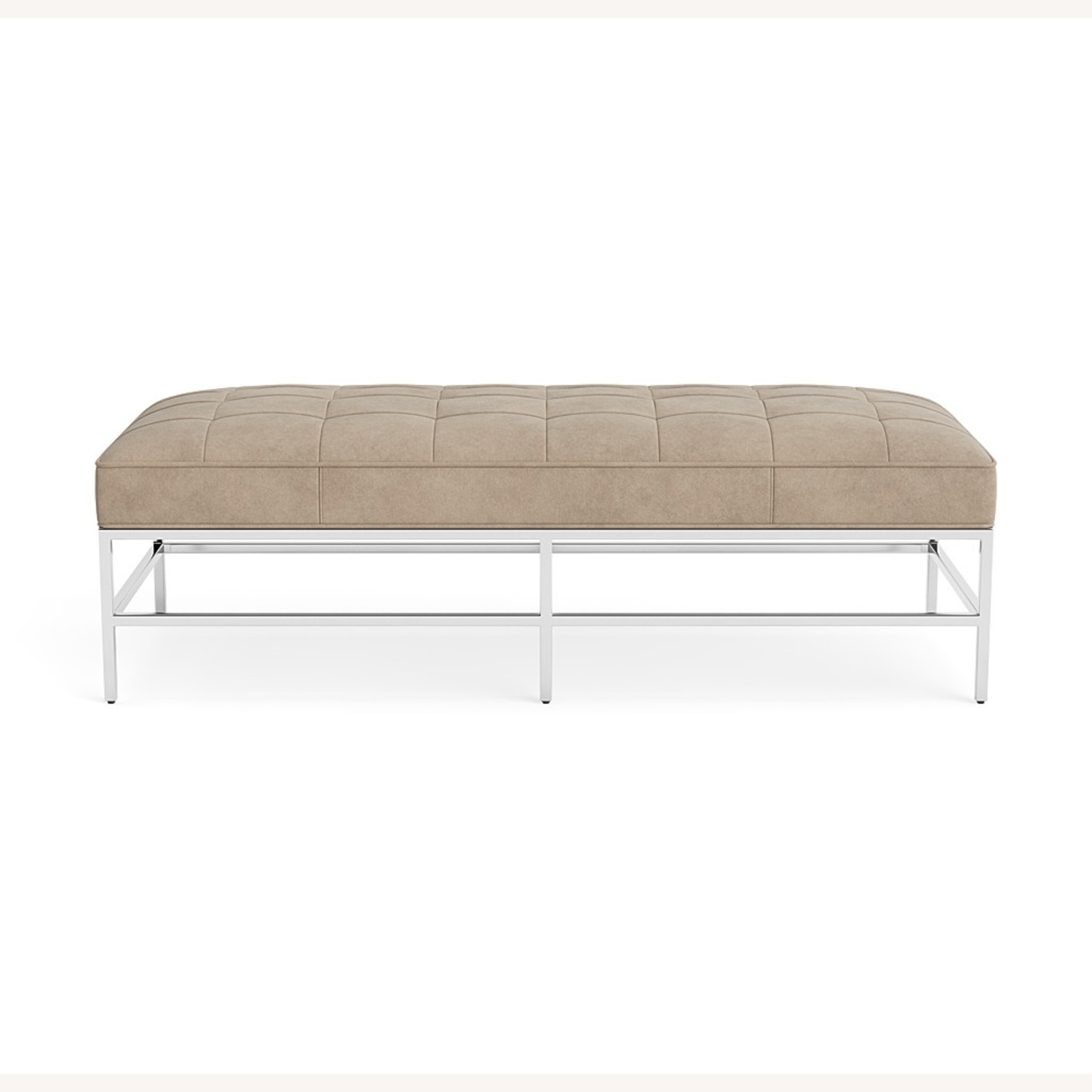 Mitchell Gold + Bob Williams Light Gray Ottoman - image-6