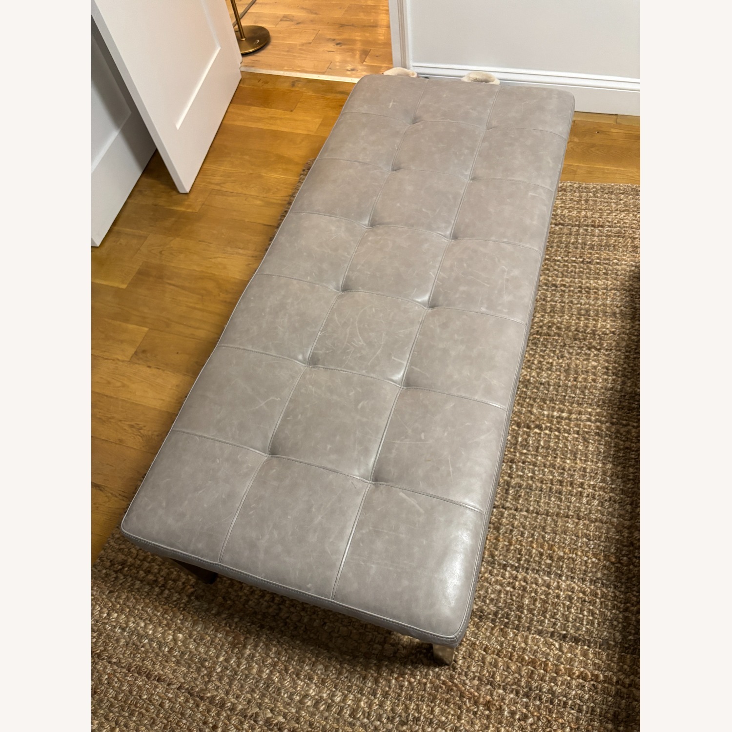 Mitchell Gold + Bob Williams Light Gray Ottoman - image-2