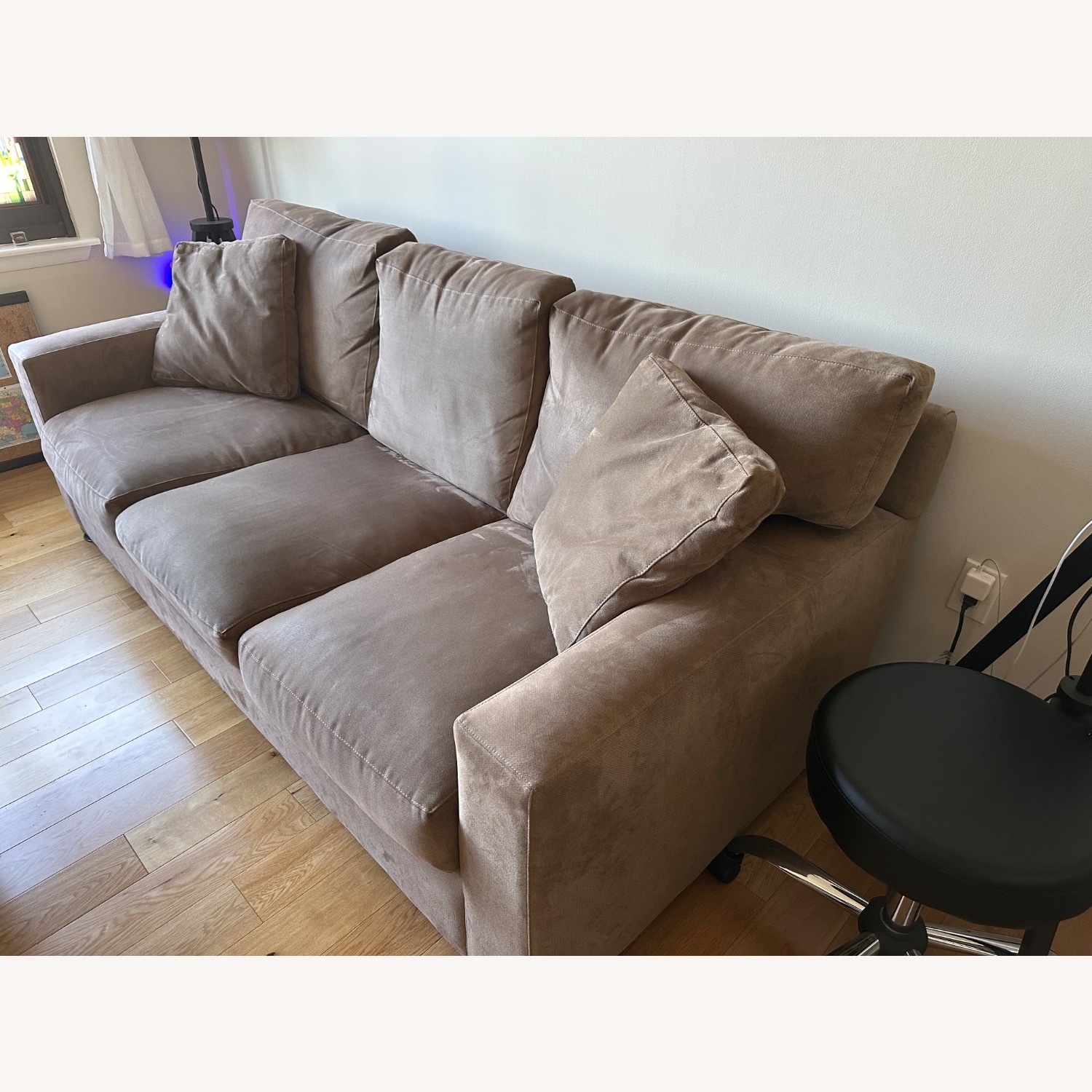 Crate & Barrel Light Brown Sleeper Sofa - image-2